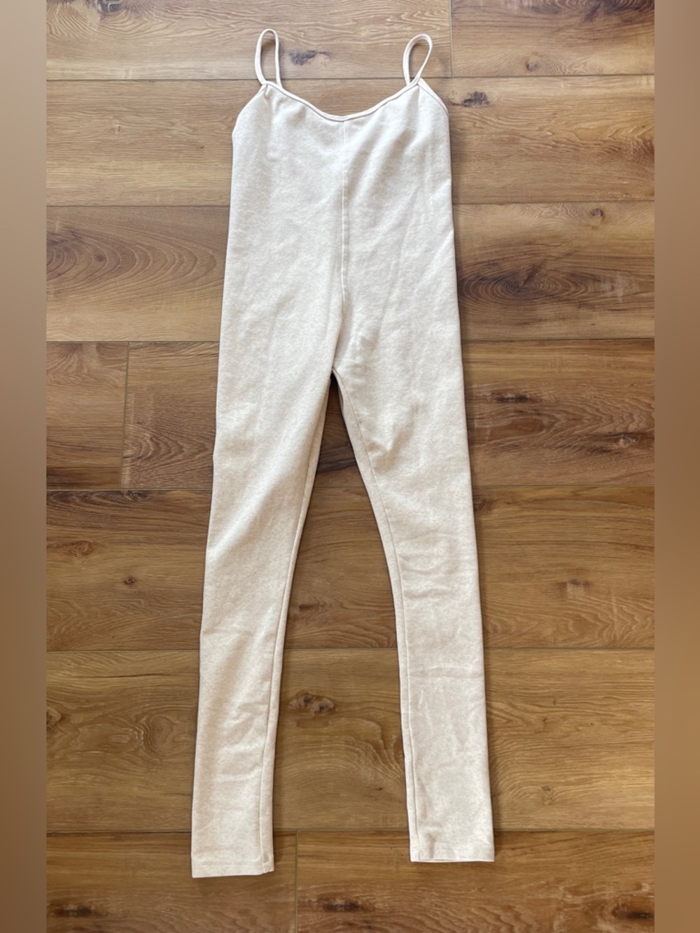 ALLFENIX Cream Spaghetti-Strap Jumpsuit for Women